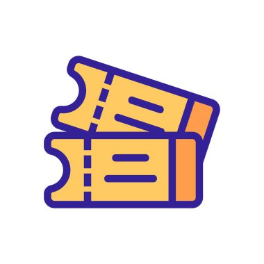 Biletler seyahat simgesi vektörü. İzole edilmiş kontür sembolü gösterimi