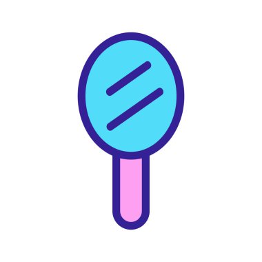 Ayna simgesi vektörü. İzole edilmiş kontür sembolü gösterimi