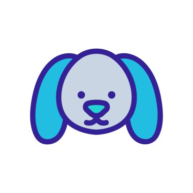 Köpek simgesi vektörü. İzole edilmiş kontür sembolü gösterimi