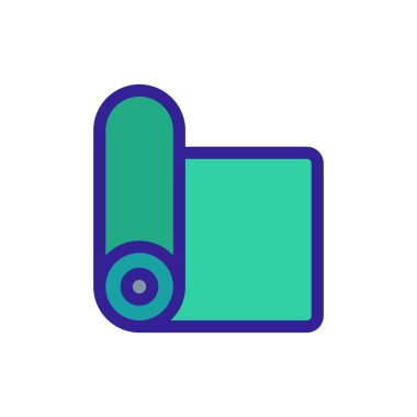 İpek kumaş ikon vektörü. İzole edilmiş kontür sembolü gösterimi