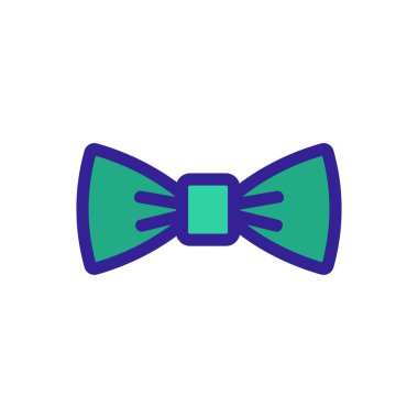 İpek yay ikon vektörü. İzole edilmiş kontür sembolü gösterimi