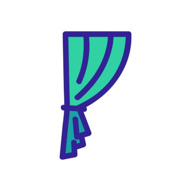 İpek kumaş ikon vektörü. İzole edilmiş kontür sembolü gösterimi