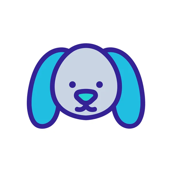 Vektor ikon psa. Izolovaný obrysový symbol ilustrace — Stockový vektor