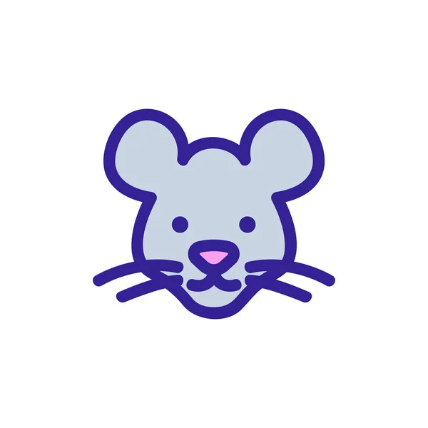Vektor ikony myši. Izolovaný obrysový symbol ilustrace — Stockový vektor