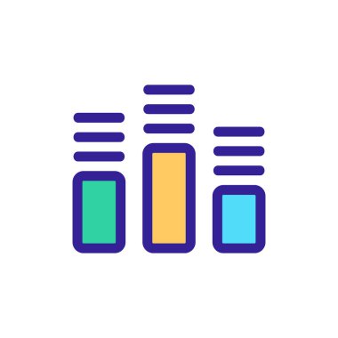 eşitleyici simge vektörü. İzole edilmiş kontür sembolü gösterimi