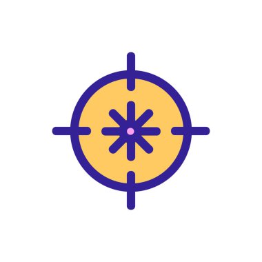 Lazer kaynak ikon kesme vektörü. İzole edilmiş kontür sembolü gösterimi