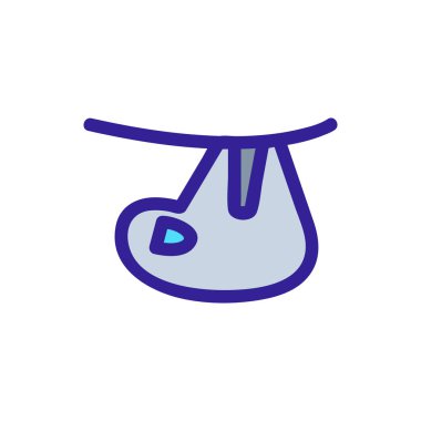 Orman tembel hayvan ikonu vektörü. İzole edilmiş kontür sembolü gösterimi