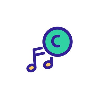 fikri mülkiyet ikonu vektörü. İzole edilmiş kontür sembolü gösterimi