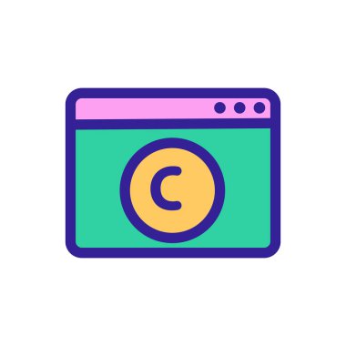 fikri mülkiyet ikonu vektörü. İzole edilmiş kontür sembolü gösterimi