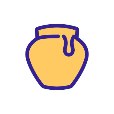 Bal ikonu vektörü. İzole edilmiş kontür sembolü gösterimi