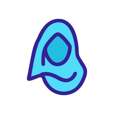 Başörtülü kadın ikon vektörü. İzole edilmiş kontür sembolü gösterimi