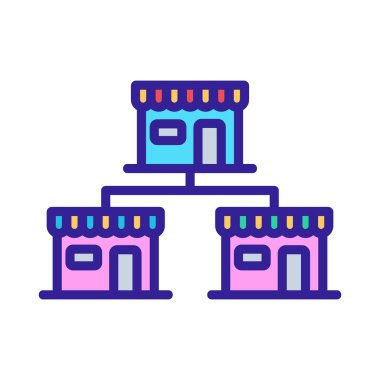 Bayilik iş ikonu vektörü. İzole edilmiş kontür sembolü gösterimi