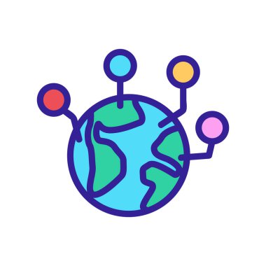 Bayilik iş ikonu vektörü. İzole edilmiş kontür sembolü gösterimi