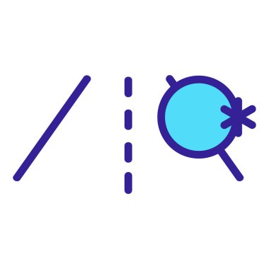 Islak yol ikonu vektörü. İzole edilmiş kontür sembolü gösterimi