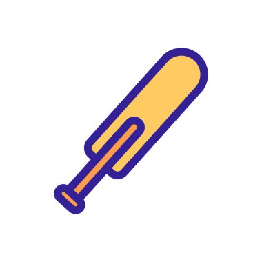 Kriket sopası ikonu vektörü. İzole edilmiş kontür sembolü gösterimi