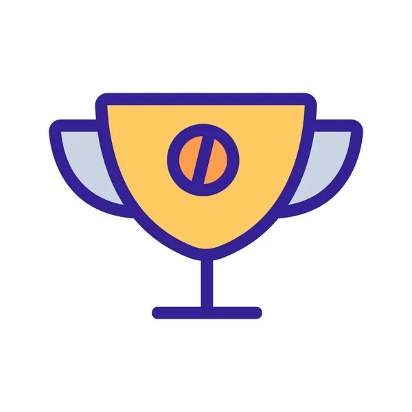 Vektor ikony kriketového poháru. Izolovaný obrysový symbol ilustrace — Stockový vektor
