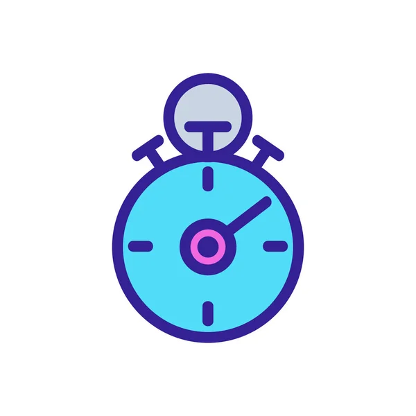 Stopwatch icoon vector. Geïsoleerde contoursymbool illustratie — Stockvector