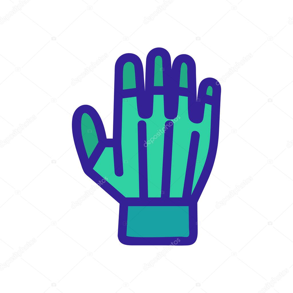 Cricket glove icon vector. Isolated contour symbol illustration