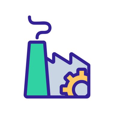 Otomasyon simgesi vektörü. İzole edilmiş kontür sembolü gösterimi