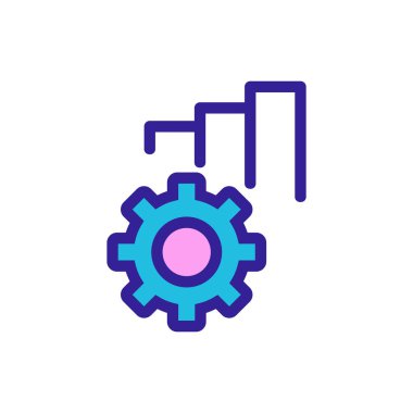 Otomasyon simgesi vektörü. İzole edilmiş kontür sembolü gösterimi