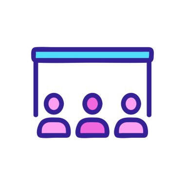 Akademi ikon vektörü. İzole edilmiş kontür sembolü gösterimi