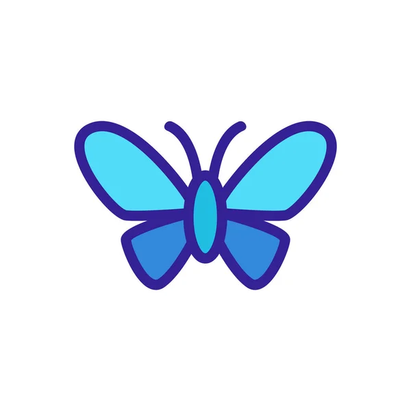 Butterfly icon vector. Isolated contour symbol illustration — Stock Vector
