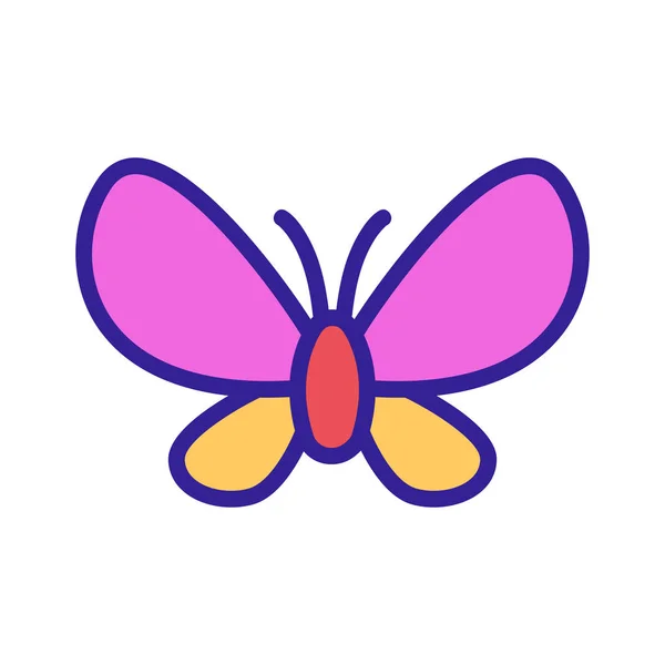 Butterfly icon vector. Isolated contour symbol illustration — Stock Vector