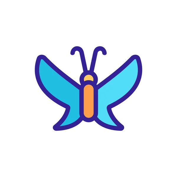 Pillangó ikon vektor. Elszigetelt körvonalszimbólum illusztráció — Stock Vector