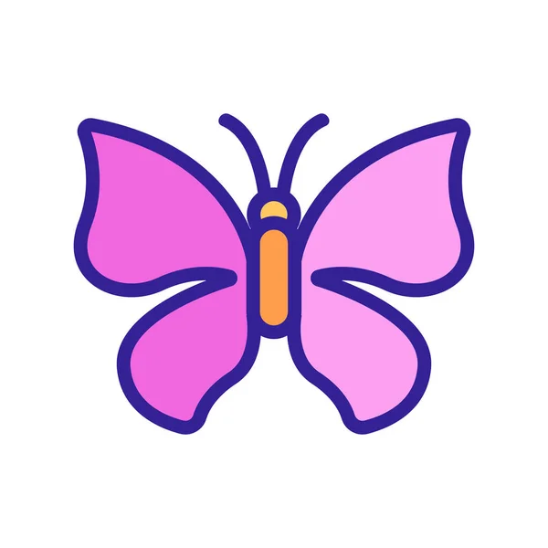 Butterfly icon vector. Isolated contour symbol illustration — Stock Vector