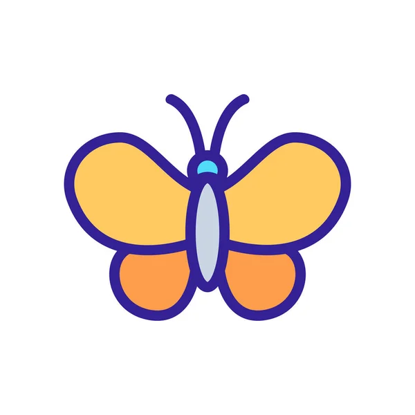 Butterfly icon vector. Isolated contour symbol illustration — Stock Vector