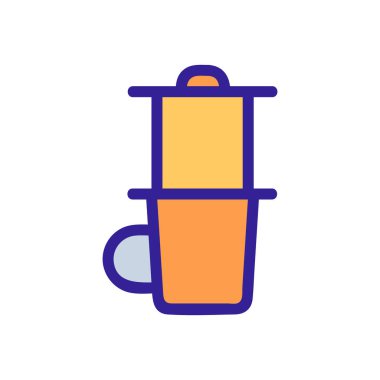 çay ikonu vektörü. İzole edilmiş kontür sembolü gösterimi