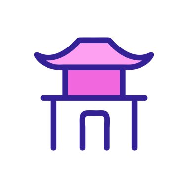 Klasik bir vektör simgesi oluşturuluyor. İzole edilmiş kontür sembolü gösterimi