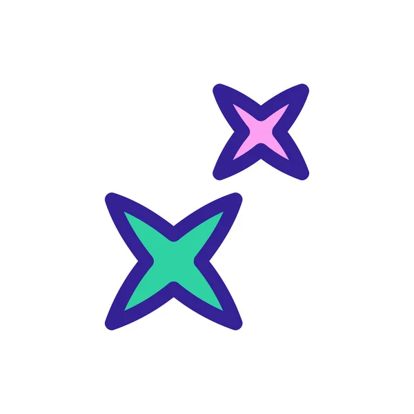 Star shining glitter icon vector. Isolated contour symbol illustration — 스톡 벡터