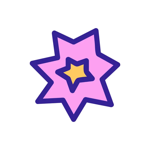 Star shining glitter icon vector. Isolated contour symbol illustration — Stock Vector