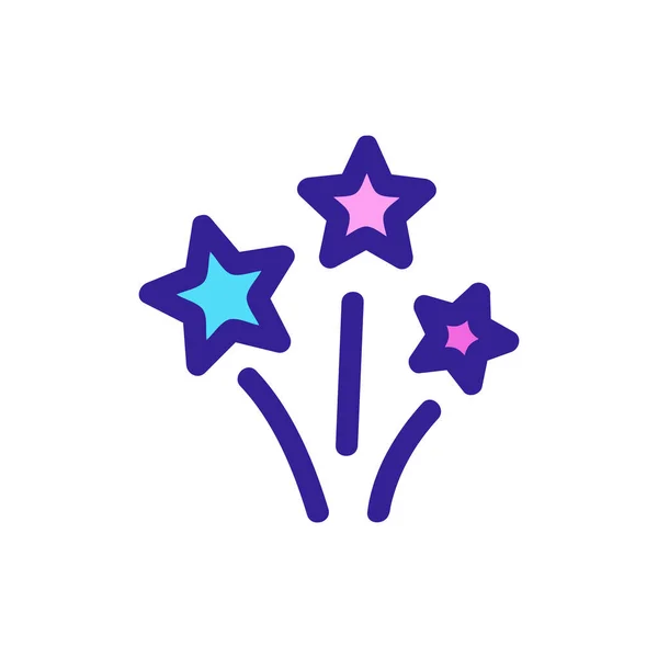 Star shining glitter icon vector. Isolated contour symbol illustration — 스톡 벡터