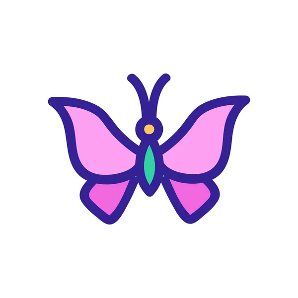 Butterfly icon vector. Isolated contour symbol illustration — Stock Vector