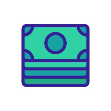 Dolar simgesi vektörü. İzole edilmiş kontür sembolü gösterimi