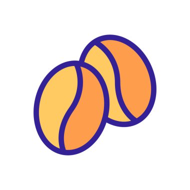 Kahve ikonu vektörü. İzole edilmiş kontür sembolü gösterimi