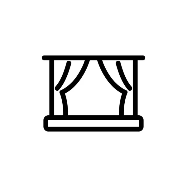 Vector de icono de escena. Ilustración del símbolo de contorno aislado — Vector de stock