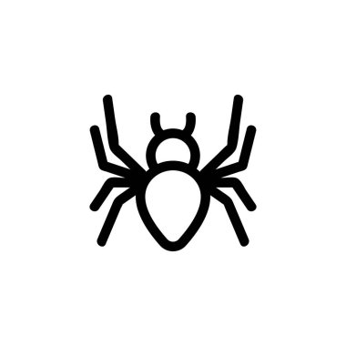 Örümcek ikonu vektörü. İzole edilmiş kontür sembolü gösterimi