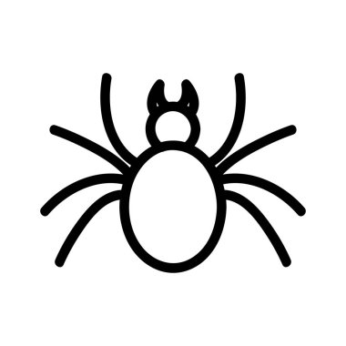 Örümcek ikonu vektörü. İzole edilmiş kontür sembolü gösterimi