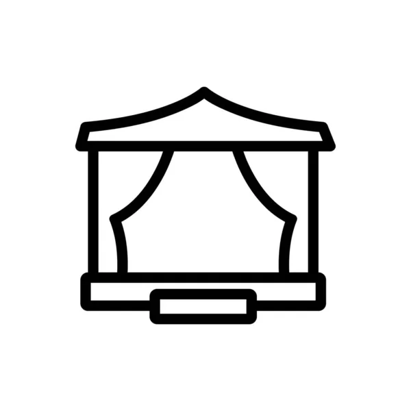 Vetor ícone cena. Isolado contorno símbolo ilustração — Vetor de Stock
