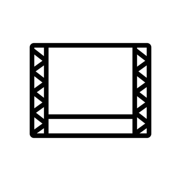 Vector de icono de escena. Ilustración del símbolo de contorno aislado — Archivo Imágenes Vectoriales