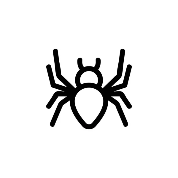 Pókikon vektor. Elszigetelt körvonalszimbólum illusztráció — Stock Vector