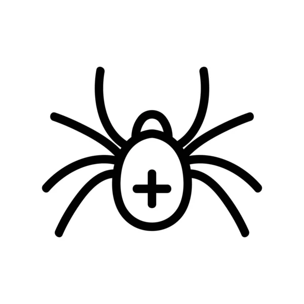 Spider icoon vector. Geïsoleerde contoursymbool illustratie — Stockvector