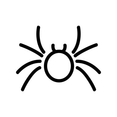 Örümcek ikonu vektörü. İzole edilmiş kontür sembolü gösterimi