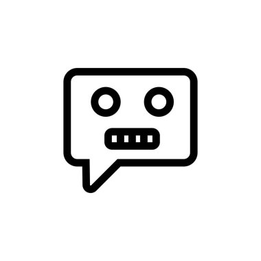 Robot ikon vektörü. İzole edilmiş kontür sembolü gösterimi