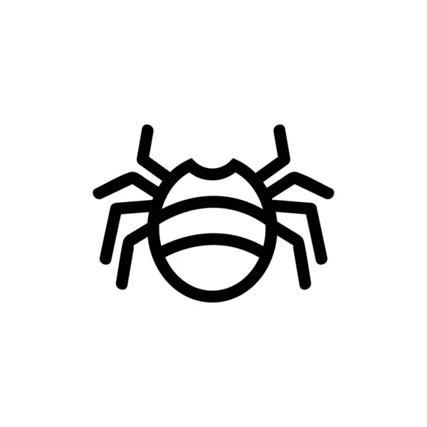 Spindelikon vektor. Isolerad kontur symbol illustration — Stock vektor