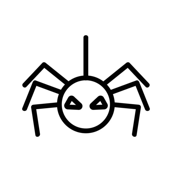 Spider icoon vector. Geïsoleerde contoursymbool illustratie — Stockvector