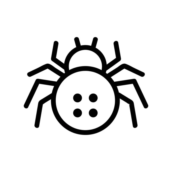 Spider icoon vector. Geïsoleerde contoursymbool illustratie — Stockvector